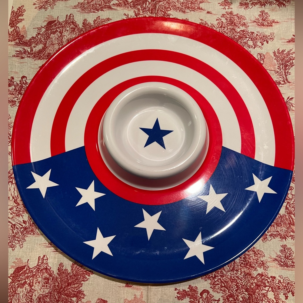 PATRIOTIC CHIP & DIP BOWL.